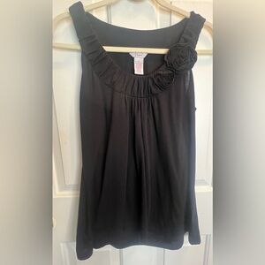Candie's Black Ruffled Tank Top